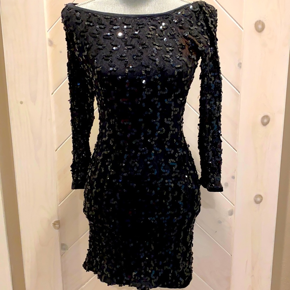 Black Sequin Dress
